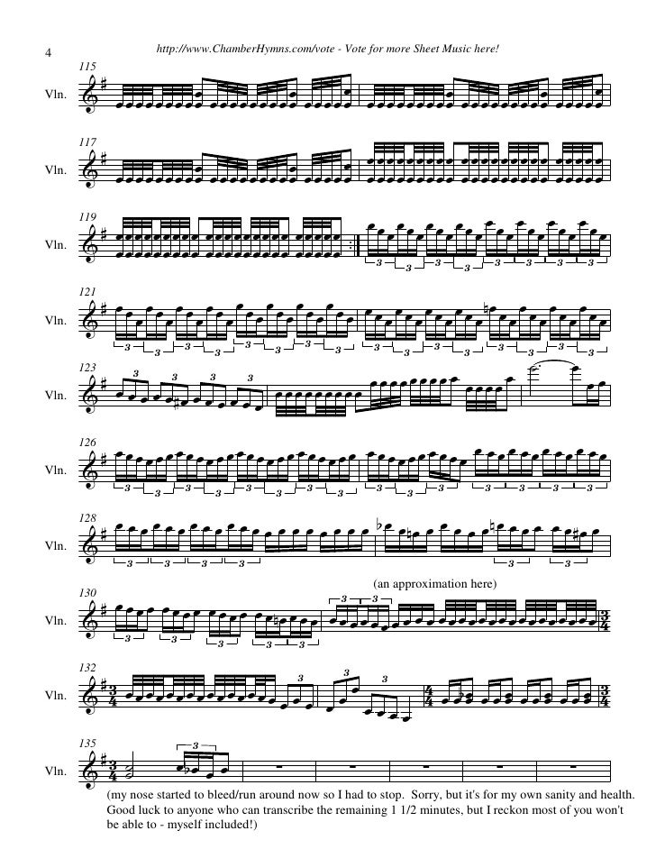 one de metallica one sheet music metallica