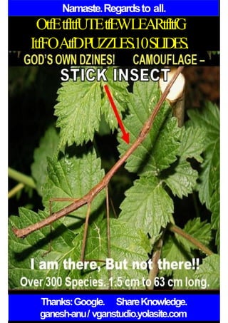 Namaste.Regardsto all.
OtfEtfItfUTEtfEWLEARtfItfG
ItfFOAtfDPUZZLES.10SLIDES.
Thanks:Google. ShareKnowledge.
ganesh-anu/ vganstudio.yolasite.com
 