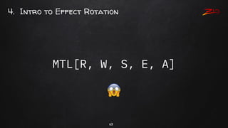 63
4. Intro to Effect Rotation
MTL[R, W, S, E, A]
 