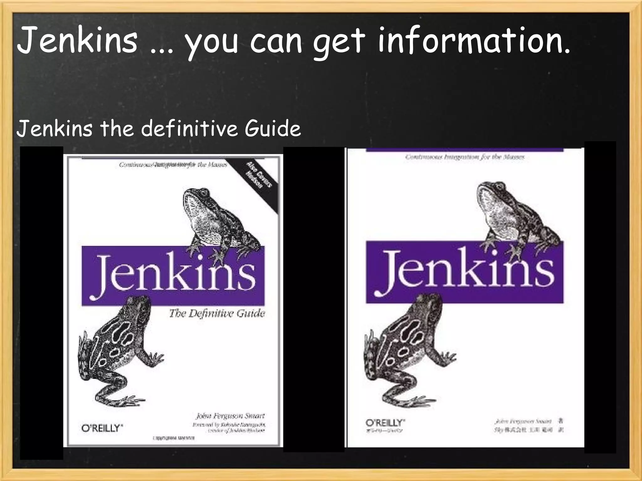 Jenkins ... you can get information.

Jenkins the definitive Guide
 