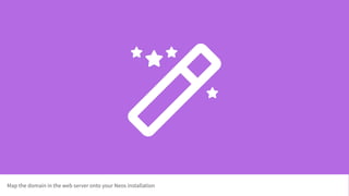 Map the domain in the web server onto your Neos installation
 