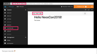Test your new site 🎉
 