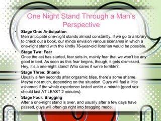 One night stands. - Casual sex vs Sex in Relationship | PPT