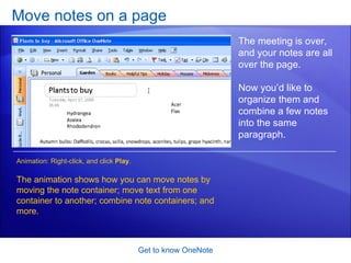 Onenote Animation One Note 2007 Get To Know One Note | PPT