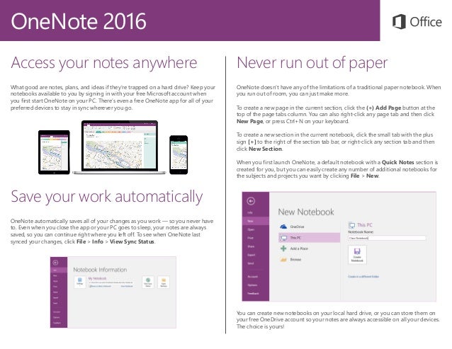 how to use onenote 2016