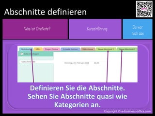 Copyright © e-business-office.com
Abschnitte definieren
Copyright © e-business-office.com
 