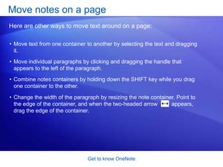 Get to know OneNoteInsert screen clipsResearch doesn’t always mean just text: sometimes you might want an image or an actual screen print of the source. You can do that, too, in OneNote.The screen clipping is automatically inserted into a separate OneNote window.