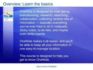 Lesson 1: All the things you can do with OneNote