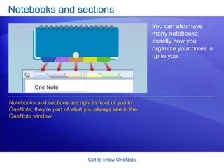 Get to know OneNoteTest 1, question 2: AnswerDrag the notes to where you want them. You can move individual words or whole note containers by dragging them.
