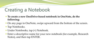 Onenote Notebook Overview OneNote Overview | PPTX