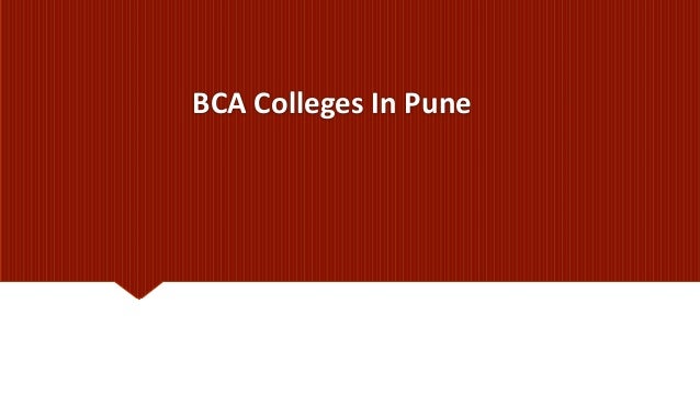 BCA Colleges In Pune
 