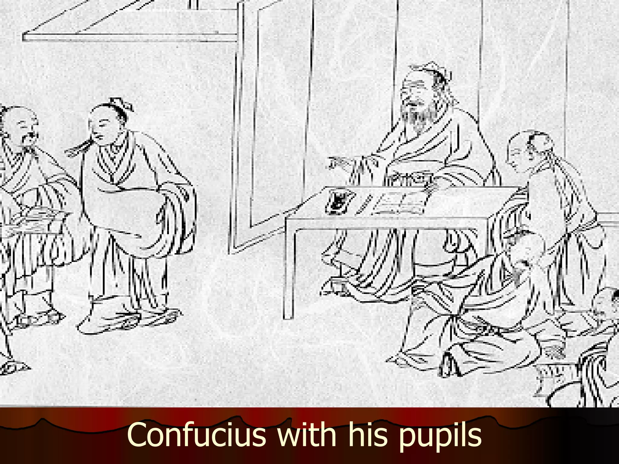 Confucius with his pupils  