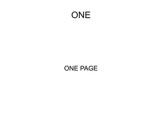 ONE ONE PAGE 