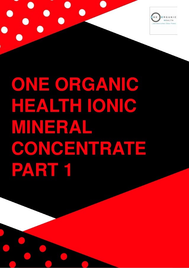 Ionic Mineral Concentrate Ionic Sulphate Minerals One Organic Health