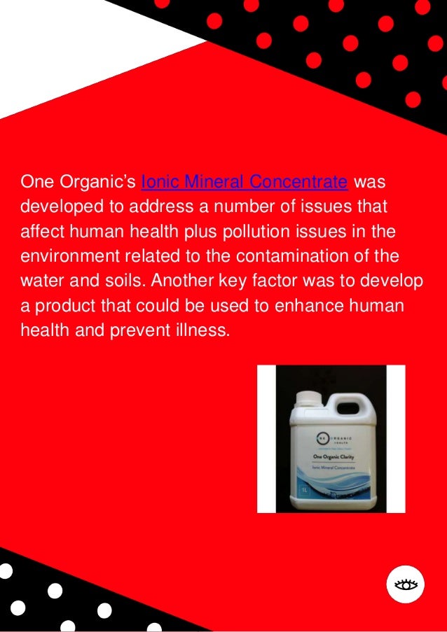 Ionic Mineral Concentrate Ionic Sulphate Minerals One Organic Health