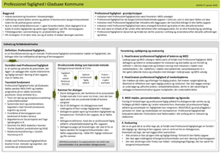 Indsatsog forløbsbeskrivelse
Professionel faglighed i Gladsaxe Kommune SKOHR 17. januar 2016
Baggrund
• Indsats besluttetog forankret i Hovedudvalget
• Udfordring: levere bedre service og ydelser til kommunens borger/virksomheder
inden for de politisk givne rammer
• GLX en stærk velfærdskommune => gøre hinanden bedre, blive dygtigere til at
koble til andre faglighederog sætte egen faglighed i spil ifht. kerneopgaven
• Tillidsdagsorden:sammenhæng ml. produktivitet og tillid
• HR-strategien: Vi vil lære med, om og af andre; Vi skaber løsninger sammen
Professionel faglighed - grundprincipper
• Indsatsermed Professionelfaglighed skal være forankret i MED-udvalget
• Professionelfaglighed har de borger/virksomhedsrettedeopgaver i centrum, som vi skal være fælles om løse
• Indsatsermed Professionelfaglighed bør inkludere alle faggrupper,der kan/skal bidrage til den fælles opgave
• Indsatsermed Professionelfaglighed skal være strategiskforankret og knyttes til den aktuelle kontekst
• Der skal være et stillads af før-under-efteraktiviteter eller nedslagspunkter,for at sikre forankring og udvikling
• Professionelfaglighed er dynamisk og forløb kan derfor justeres i omfang og anvendelse efter aktuelle udfordringer
og behov
Strukturerede dialog som bærendemetode
Dialogprocessenbestår af 3 trin:
Rammer for dialoger
• Styret dialogproces,der faciliteres af en procesleder.
Forløb med alle 3 trin varer tre timer, men der kan
også være tale om justerede forløb af kortere
varighed
• Op til 24 deltagere i én dialogprocesmed
inddragelse af flest mulige fagligheder i dialogen
• Deltagerne spejler egne og hinandens fagligheder og
kompetencer i forhold til den opgave, de er fælles
om
• Deltagerne definerer, hvad der er professionelfaglig
adfærd i arbejdsfællesskabetog ifht. opgaven
• Deltagerne peger på forandringer, der skal til for at
højne værdien for borgere/virksomhederi den
fælles opgaveløsning – både ifht. faglige relationer
og ifht rammer.
Oplevet
professionel
faglig
adfærd
Forankring,opfølgning og evaluering
3. MED-møder, personalemøder, teammøderog lignende
Ledergruppe og MED-udvalg er fælles ejere af forløb med Professionelfaglighed. MED-
deltagere og ledere er ambassadører for indsatsen og skal bakke op om formål og
indhold => alle kan begrunde og forklare mening med indsatseni mødet med
medarbejdere, i div. mødefora, i mødet med pårørende, samarbejdsparter m.v.
Der gøres løbende status og arbejdes med dialoger i ledergruppe og MED-udvalg.
1. Hvad kræver professionel faglighed af lederne og MED
Definition: Professionel faglighed…
er en forståelsesramme og en metode: Professionelfaglighed rammesætter mødet ml fagligheder,der
bidrager eller har indflydelse på løsning af kerneopgaven.
Forslag til forbedringer og professionelfaglig adfærd fra dialogerne bør samles op og
forfølges på MED-møder og i andre relevante fora. Eksempler på professionelfaglig
adfærd og samarbejde ml. fagligheder kan integreres i MUS/GRUS og anskueliggøres i
samtalen ml. leder og medarbejder om kompetencer. Professionelfaglighed bør
italesættesløbende i forbindelse med fællesmøder i det omfang det er relevant og
vedkomne.
Formålet med Professionel faglighed
er at spotte og udnytte de potentialer,der
ligger i at opbygge eller styrke relationerne
og fagligt samspil i løsning af den opgave,
man er fælles om.
Teoretisk fundament
Professionelfaglighed hviler på Gladsaxes
fælles værdier MED FART og trækker
pragmatisk på en række teoretiske
positioner.Disse omfatter bl.a.:
• Teori om læring og kompetenceudviklingi
praksisfællesskaber
• Systemiske teori og anerkendelses-
begrebet v Axel Honnét (emotionel,
kognitiv og social)
• Forståelse af kerneopgaven som
beskrevet af Anders Seneca
• Begreberne om Social kapital ved Tage
Søndergård m.fl.
• Rammen for MED-skabelsev Karsten
Fischer (kvalitet, produktivitet og tillid)
• Relationel koordinering v. Carsten
Hornstrup m.fl.
Forløb med Professionelfaglighed bliver
knyttet til evt. metoder og begreber, der
anvendes på arbejdsstedet
2. Hvad kræver professionel faglighed af medarbejderne
Der trækkes på viden og erfaringer fra daglig praksis. Det kræver nysgerrighed og
åbenhed at reflektere over egen faglige praksis og relationer. Der skal lægges energi i
at undersøge og udfordre praksis i arbejdsfællesskaber,derfor er det væsentligt at
opbygge incitamentsstrukturog give muligheder, der understøttedette.
4. Evaluering
Der er en god idé at se efter tegn på, at forløb med Professionelfaglighed gør en forskel i
det daglige og i løsning af den opgave, som er centrum for en dialogproces.
Eksempler på tegn, der kan kigges efter overordnet:
• Alle ansatte er klar på egen rolle og faglige bidrag i forhold til den fælles opgave
• Der sker øget inddragelse af borgere/virksomheder som led i løsning af kerneopgaven
• Der sker ændringer eller findes nye måder i arbejdsgange/tilgange,der har værdi for
borgere/virksomheder.
Faglighed
ifht.
Individ
Relationer
Rammer
Praksis –
hvad skal
vi gøre
anerledes
SKOHR/procesledere fra organisationen kan bistå med
konsulentstøtte til at gennemføre dialogprocesser
 
