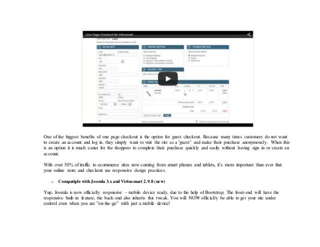 one page checkout virtuemart
