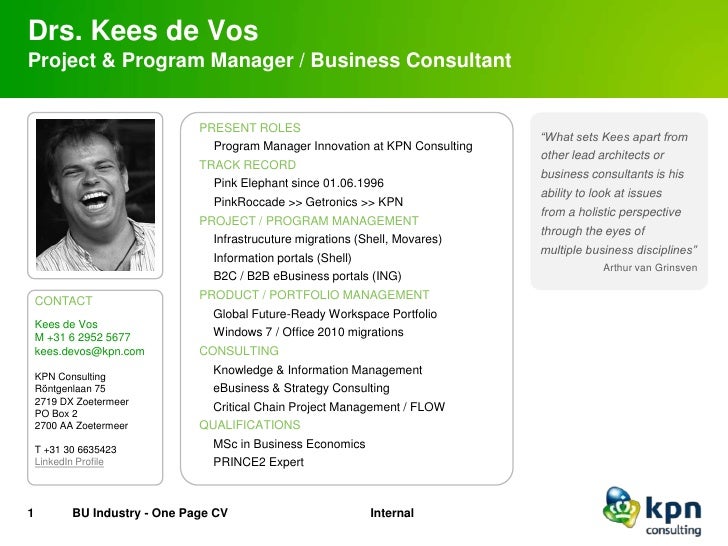 resume 1 page slideshare