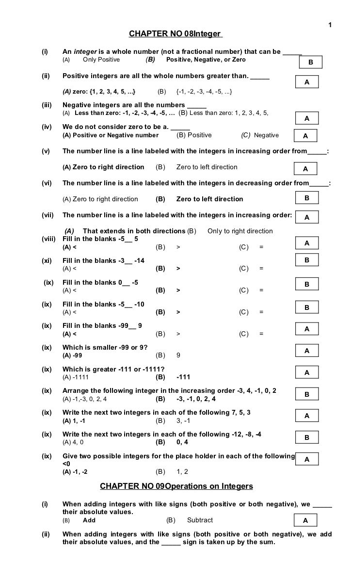 MCQ's for 6th class, Countdown