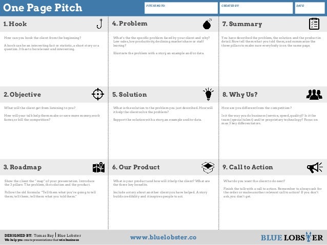 One Page Business Pitch Template One Page Pitch One Page Business Pitch Template One Page Pitch