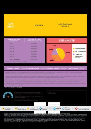 IDFC Cash Fund One pager PDF