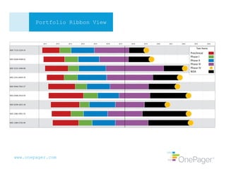 www.onepager.com
Portfolio Ribbon View
 