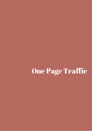 One Page Traffic 
 