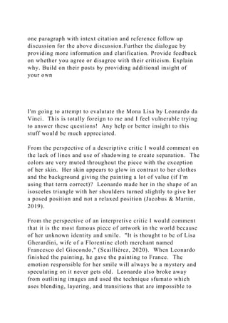 one paragraph with intext citation and reference follow up discussio.docx