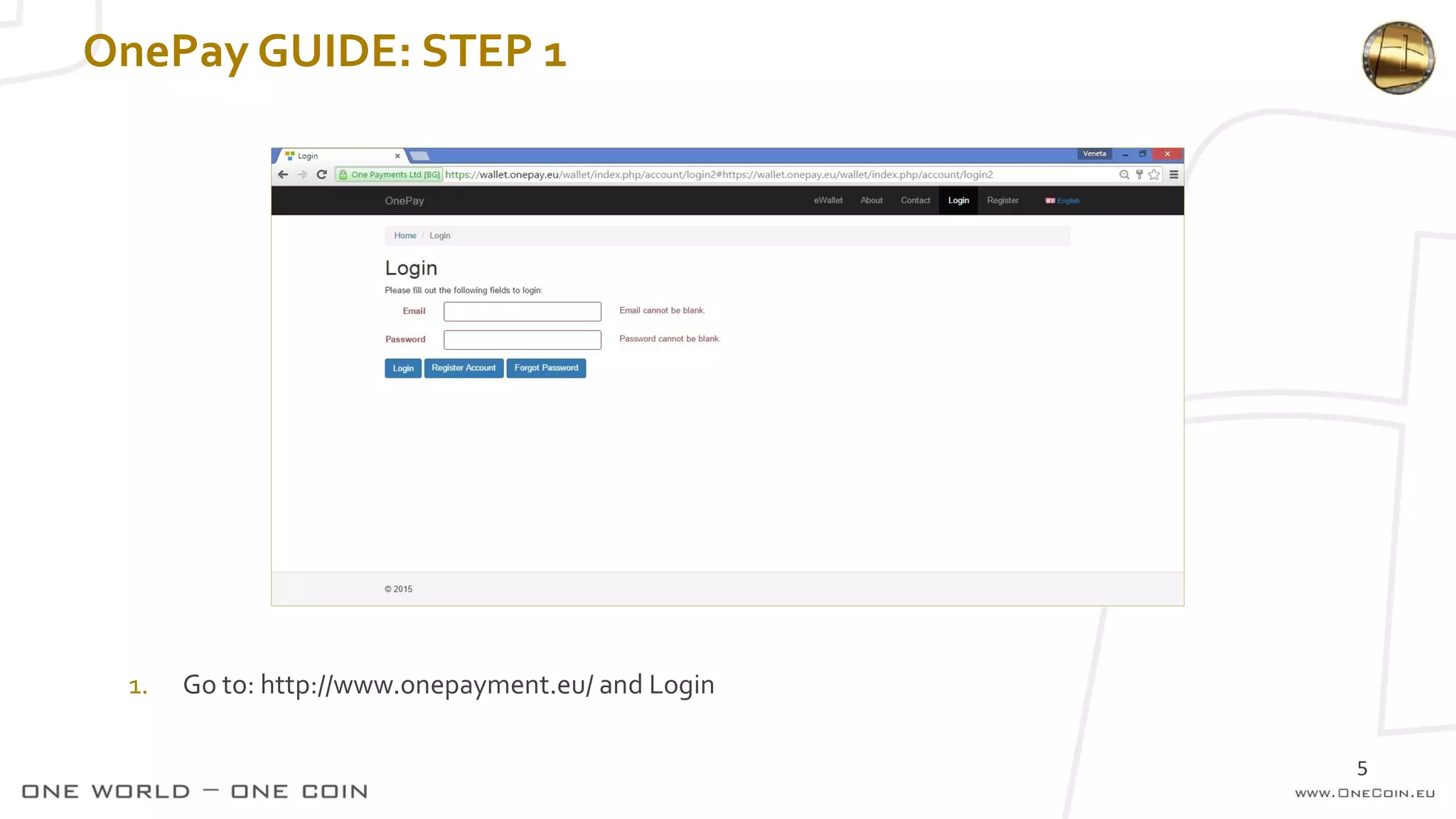 One pay Onecoin | PDF