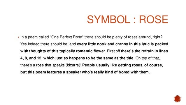 symbol define poetry in Perfect by Rose One Dorothy Parker symbol define poetry in Perfect by Rose One Dorothy Parker