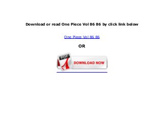 Read One Piece Vol 86 86 Full Pages