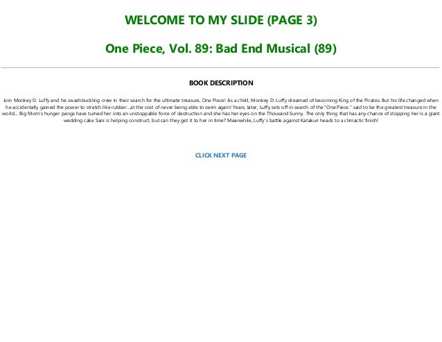 Read Pdf Books One Piece Vol Bad End Musical Full
