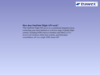 ONEPOINT FLIGHT API INTEGRATION | AIRLINE TICKET API | PPTX