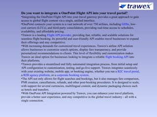 ONEPOINT FLIGHT API INTEGRATION | AIRLINE TICKET API | PPTX
