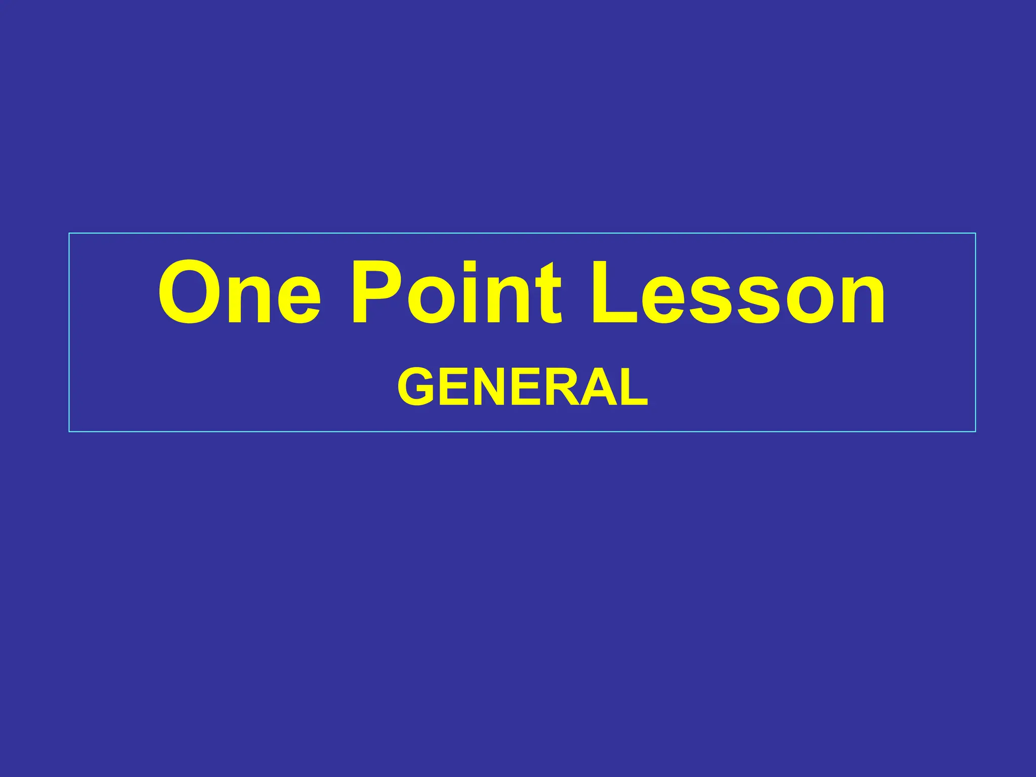 ONE POINT LESSONS-part1 .ppt, OPL TPM JH | PPT