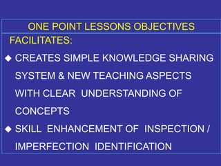 ONE POINT LESSONS-part1 .ppt, OPL TPM JH | PPT
