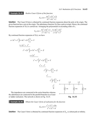 One port network synthesis, LC, RL and RC.pdf
