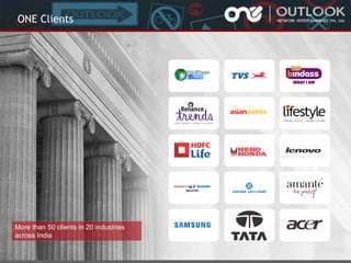ONE Clients

More than 50 clients in 20 industries
across India
9

 