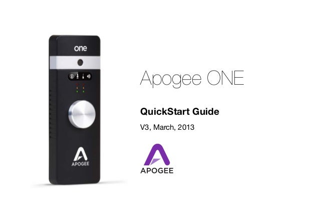 GitarPazar.com APOGEE ONE IOS Ses Kartı / Mikrofon Kullanım Klavuzu