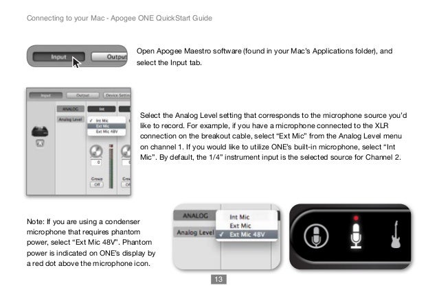 GitarPazar.com APOGEE ONE IOS Ses Kartı / Mikrofon Kullanım Klavuzu