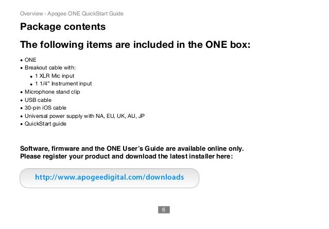 GitarPazar.com APOGEE ONE IOS Ses Kartı / Mikrofon Kullanım Klavuzu