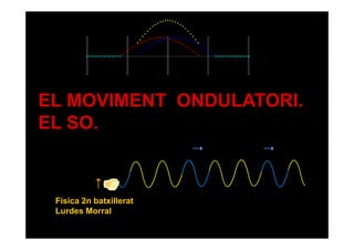 1
EL MOVIMENT ONDULATORI.
EL SO.
Física 2n batxillerat
Lurdes Morral
 