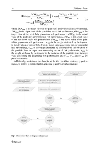 On ESG Portfolio Construction construction, A Multi-Objective | PDF