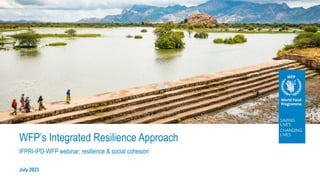 WFP’s Integrated Resilience Approach
IFPRI-IPD-WFP webinar: resilience & social cohesion
July 2023
 