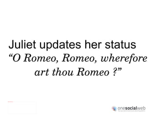 Yet, no common way to describe rich social interactions... leading to proprietary data models title + link + summary + author + id + updated 