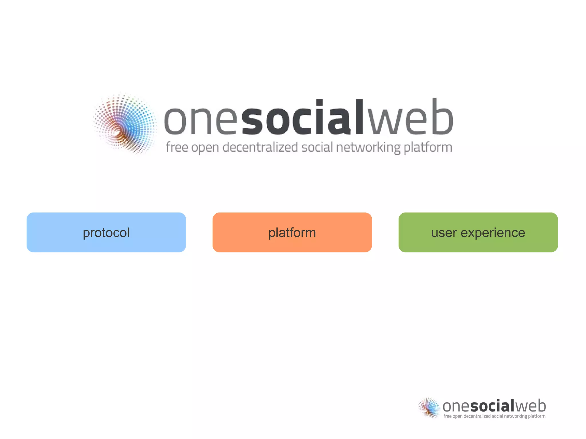 protocol   platform   user experience
 