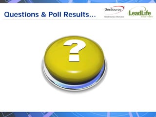 Questions & Poll Results…
 