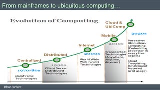 From mainframes to ubiquitous computing…
#1to1content
 