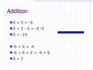One Step Equations | PPT
