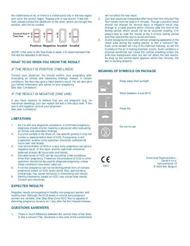 One Step HCG Urine Test HOW DOES IT WORK?